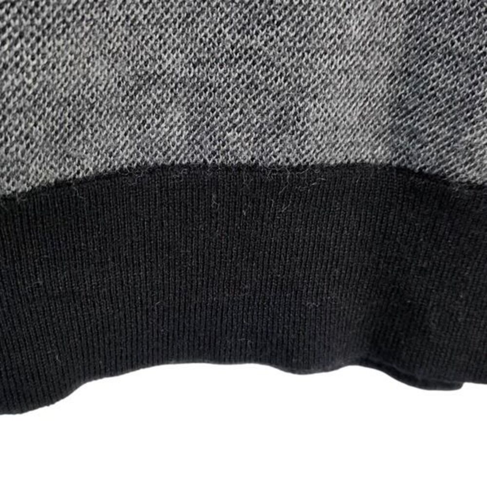 Untuckit Mens XXL Gray Black Spitler Merino Wool Two Tone Sweater - Picture 4 of 11